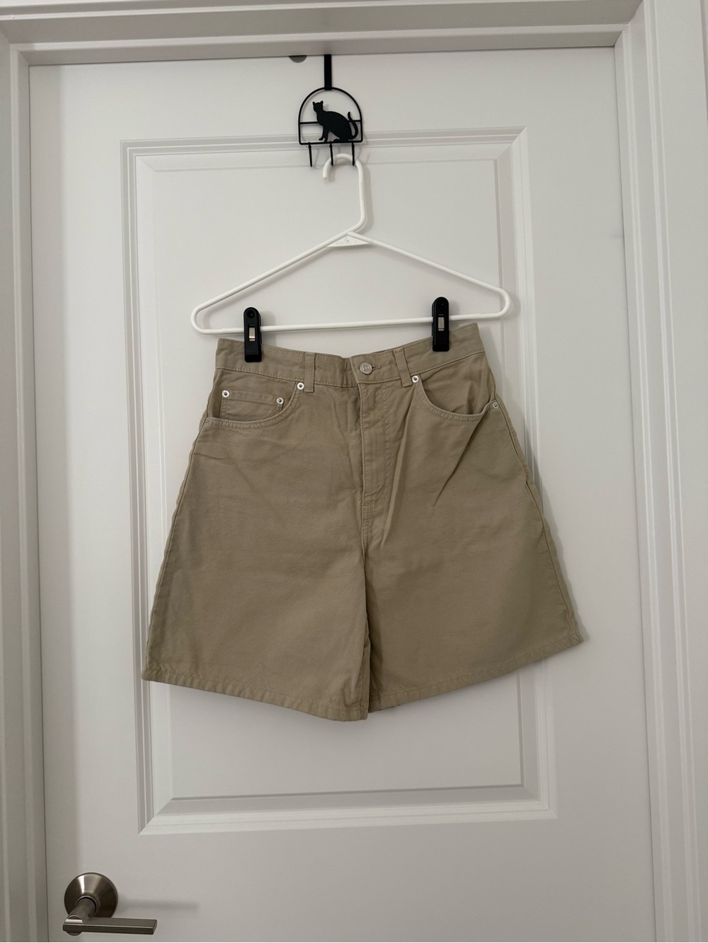 ASOS Classic High-Waist Khaki Shorts
